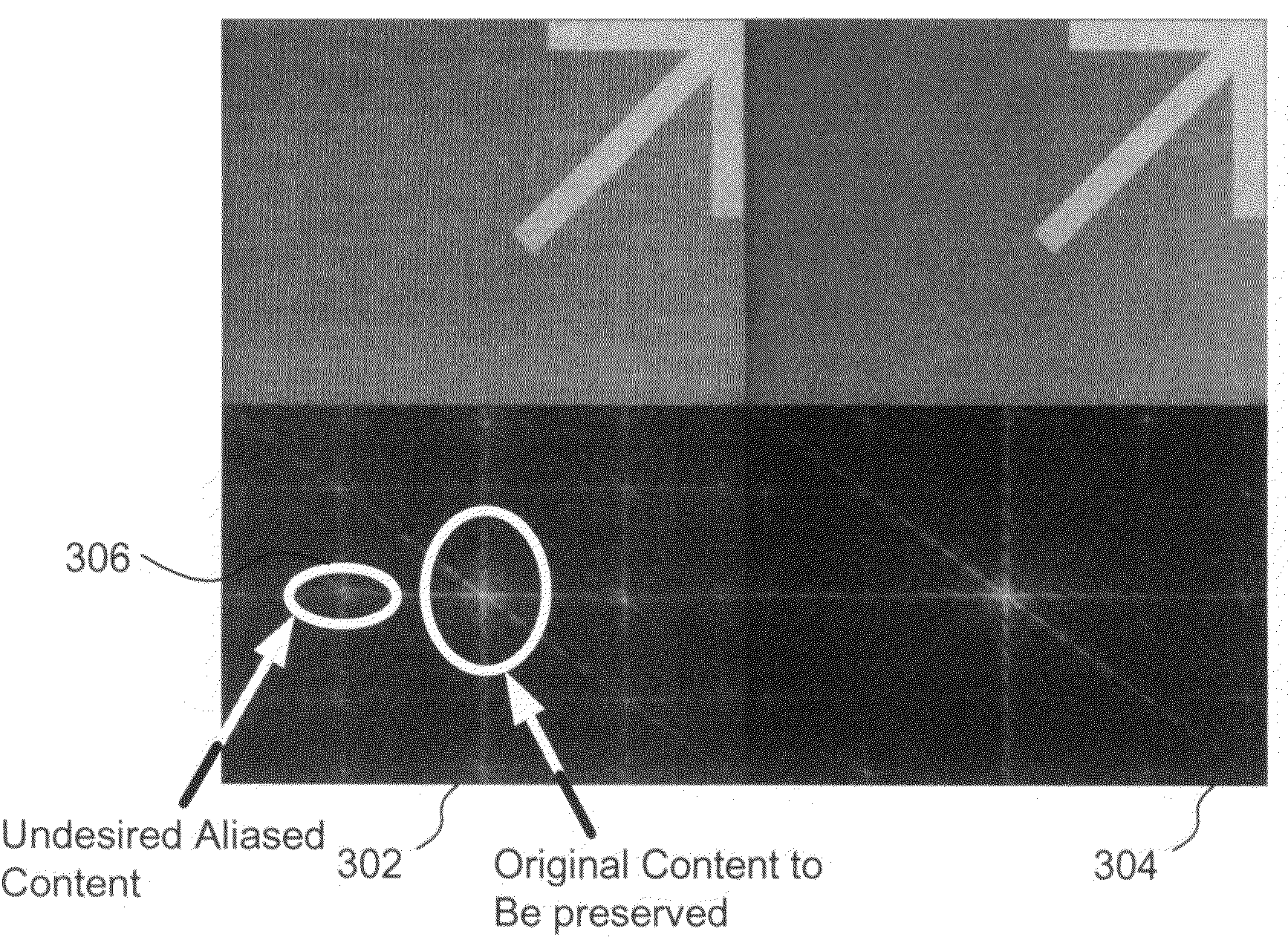 Method and apparatus for reducing aliasing artifacts in scans of screen printed originals