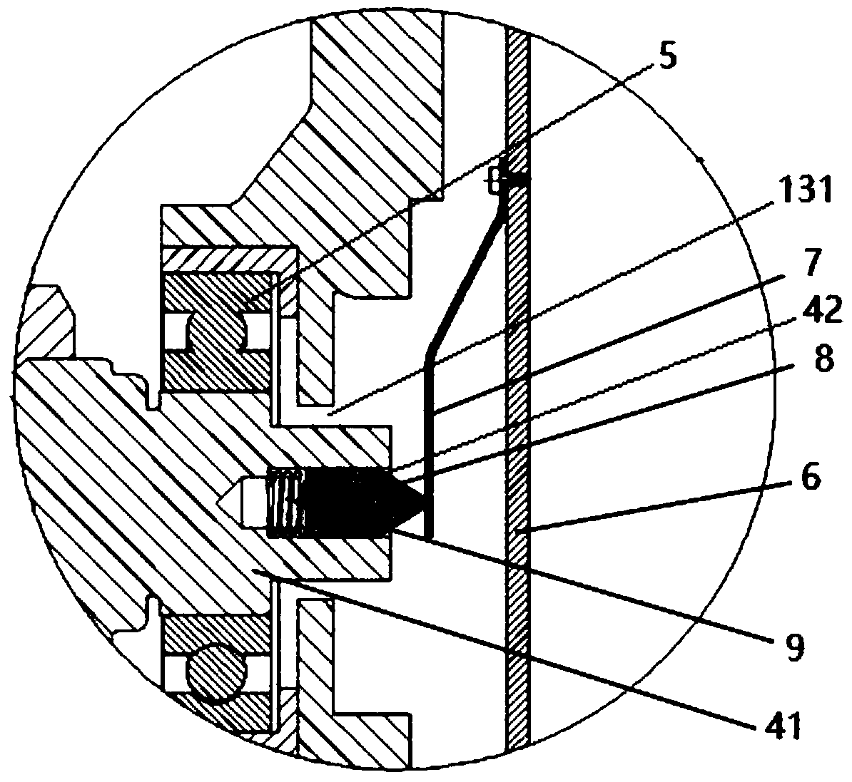 A motor shaft current eliminating structure and motor
