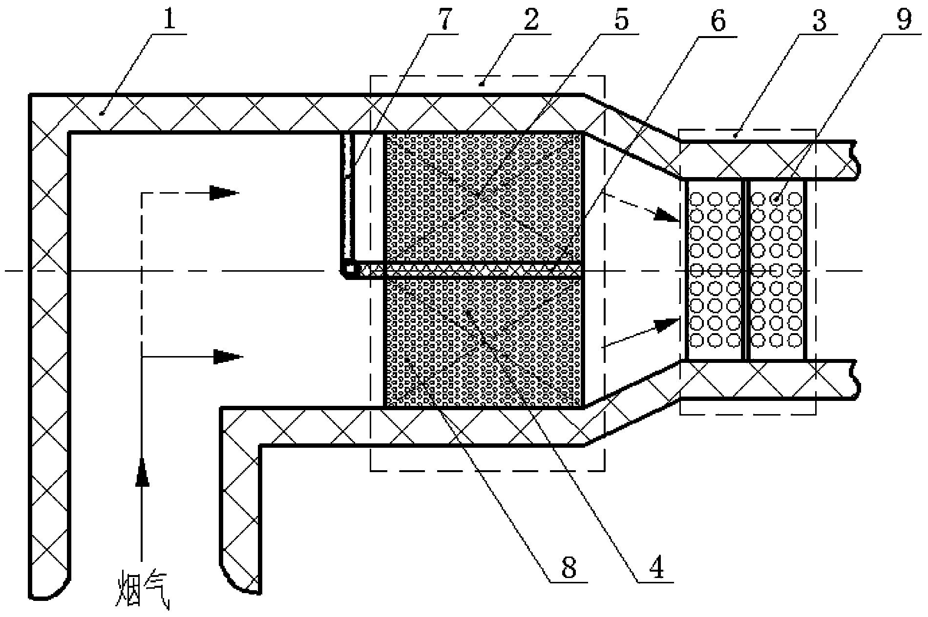 Phase change-dividing-wall-type combined heat exchange system and method for flue gas of heating furnace