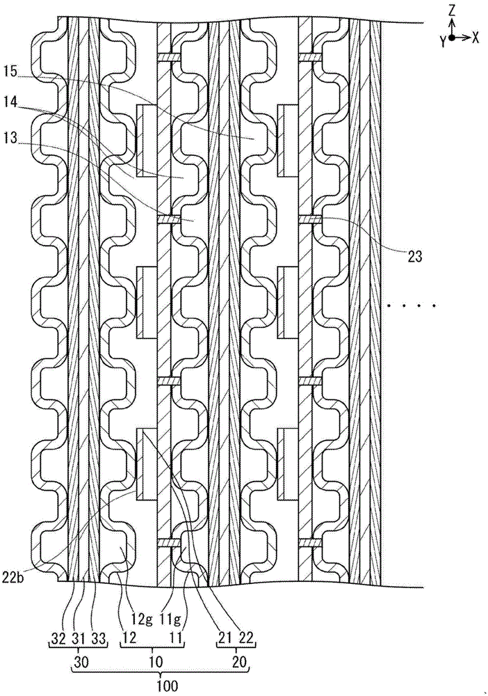 Attachment structure for deformation absorption member and attachment method