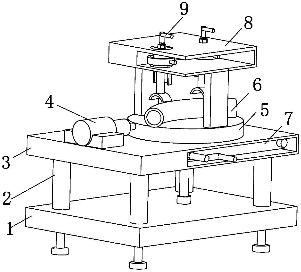 Minor-caliber elbow chamfering machine