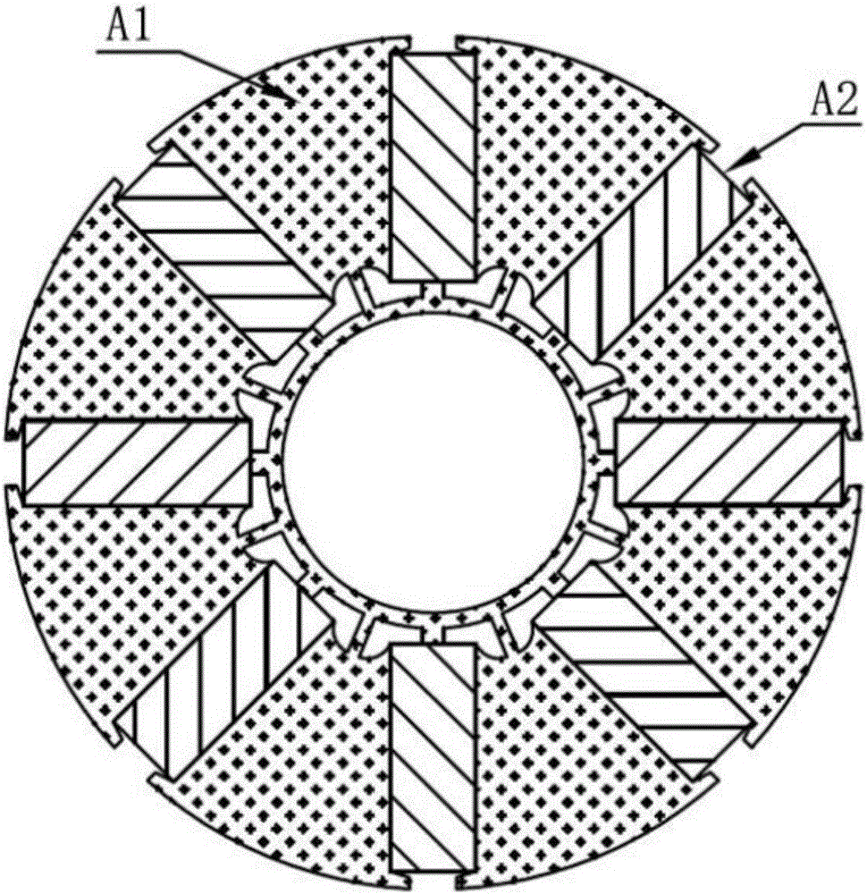 Rotor of alternating current permanent magnet servo motor
