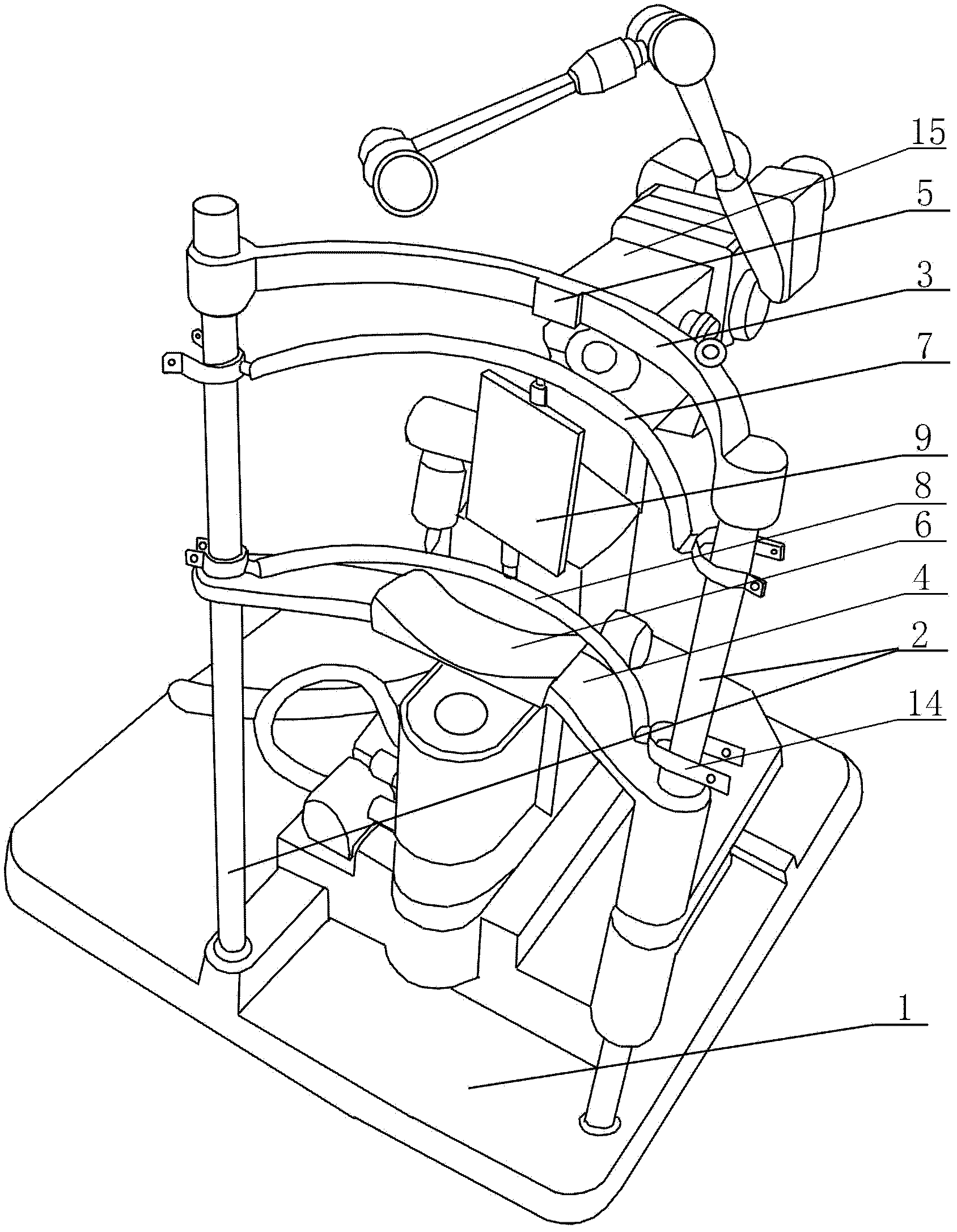 Slit-lamp laser photocoagulation small-sized animal support