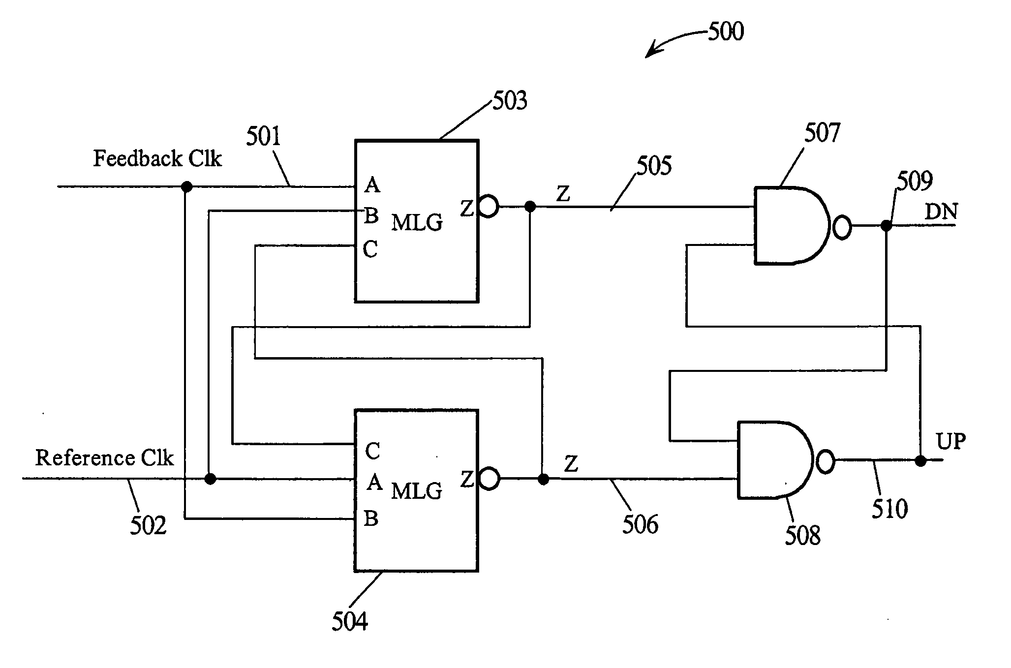 Low power high frequency phase detector