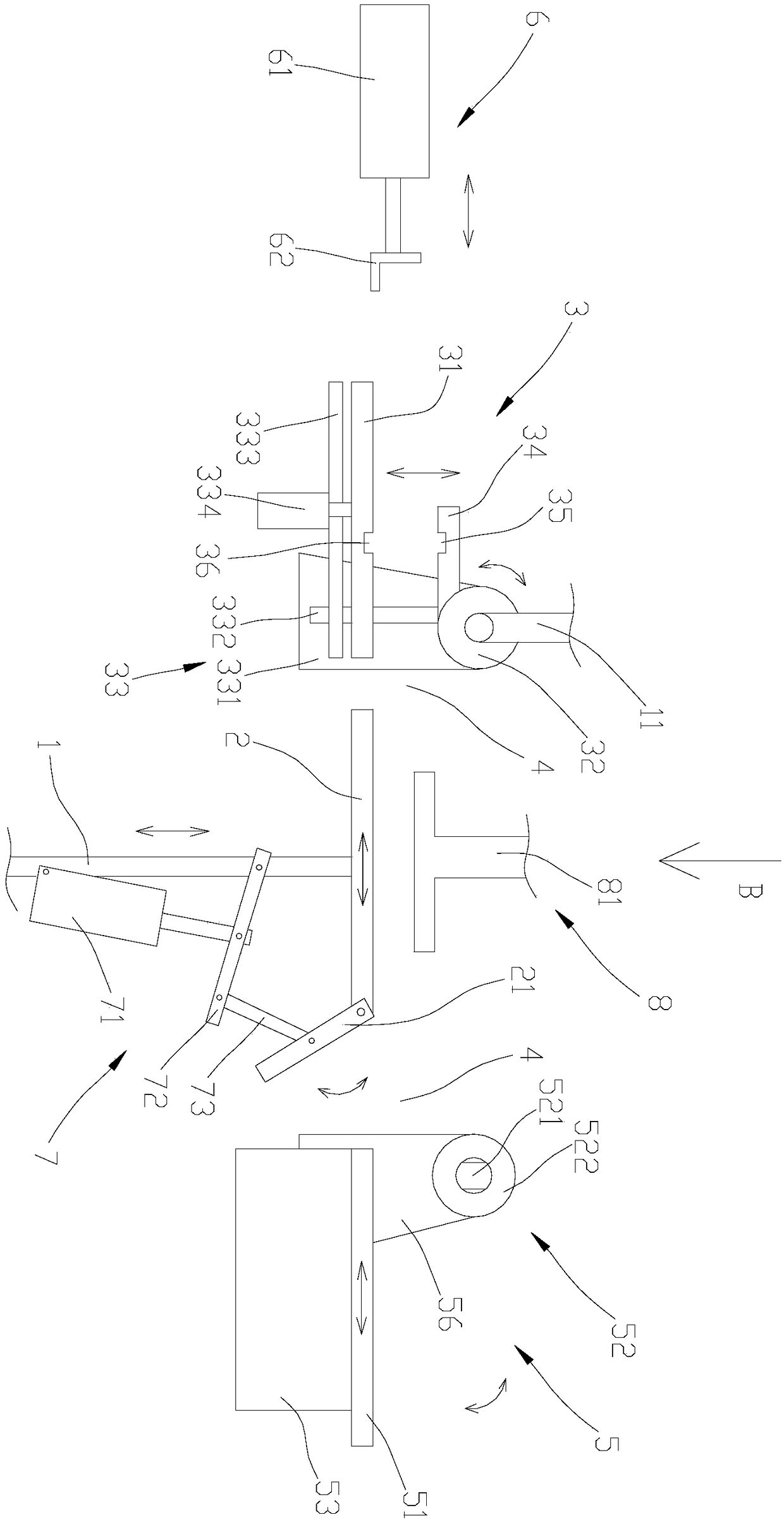 Bending device and bending machine