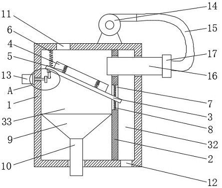 Rice flour impurity removal device with good impurity removal effect