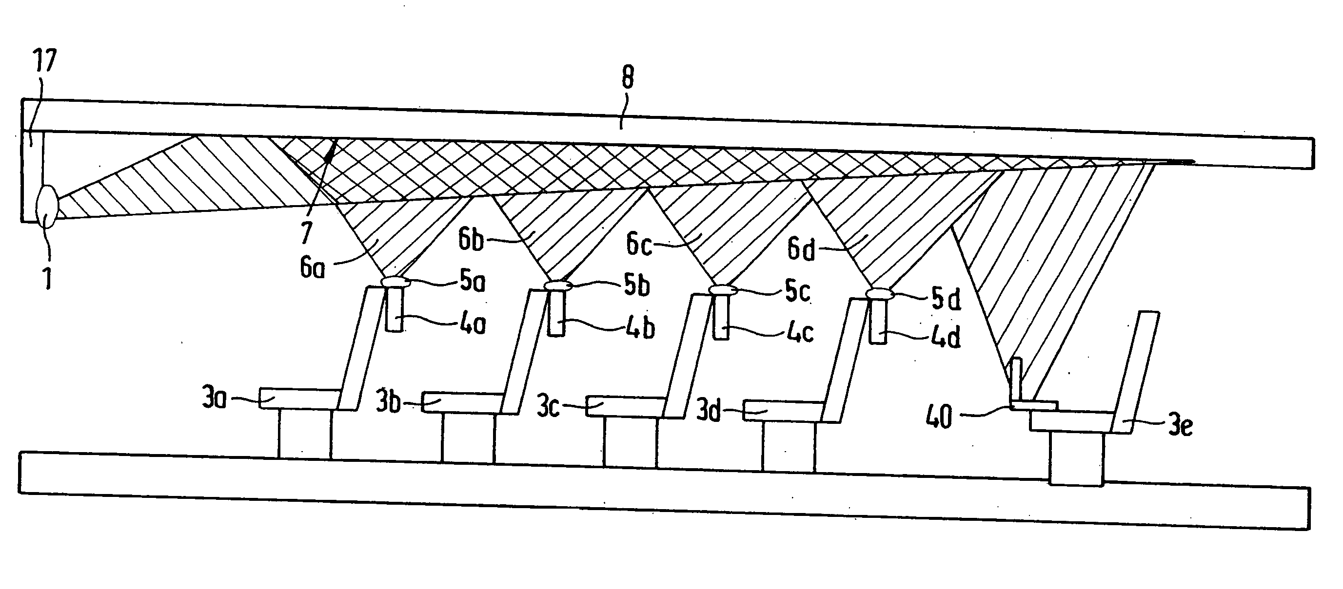 Indirect Optical Free-Space Communications System and Method for the Broadband Transmission of Hight-Speed Data