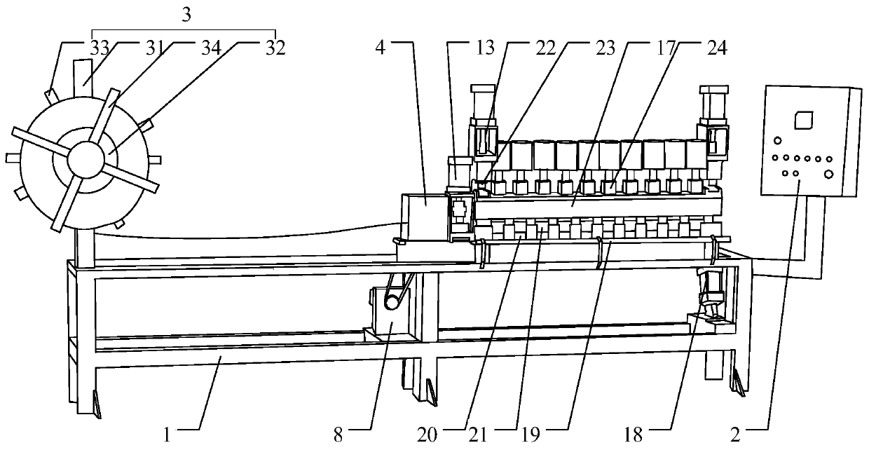 Plastic support series connection machine