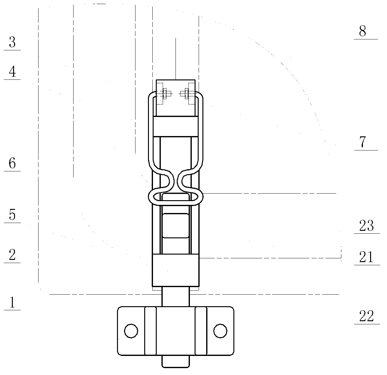 Locking device for bottom side door of railway open wagon