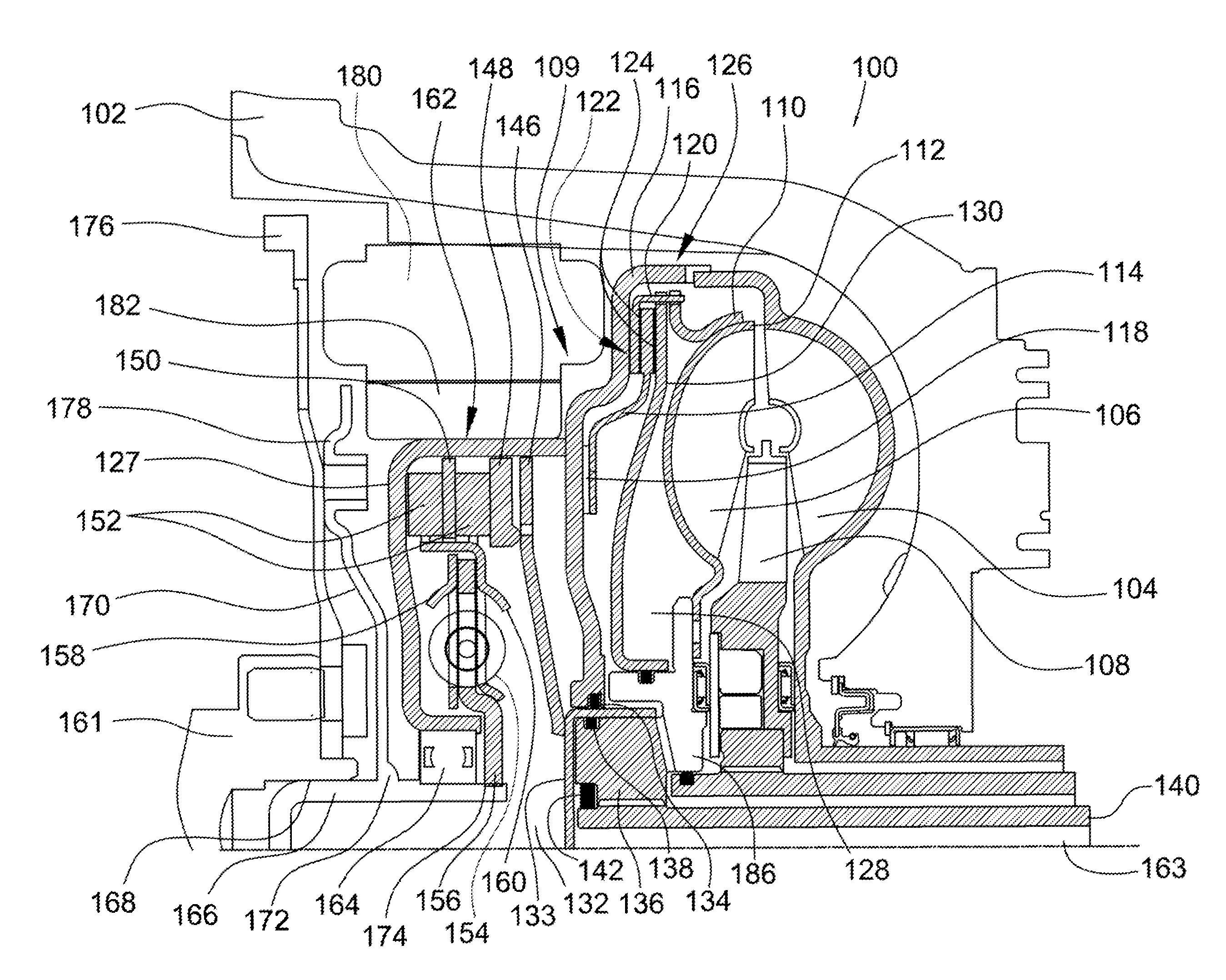 Hydrodynamic coupling device for hybrid vehicles