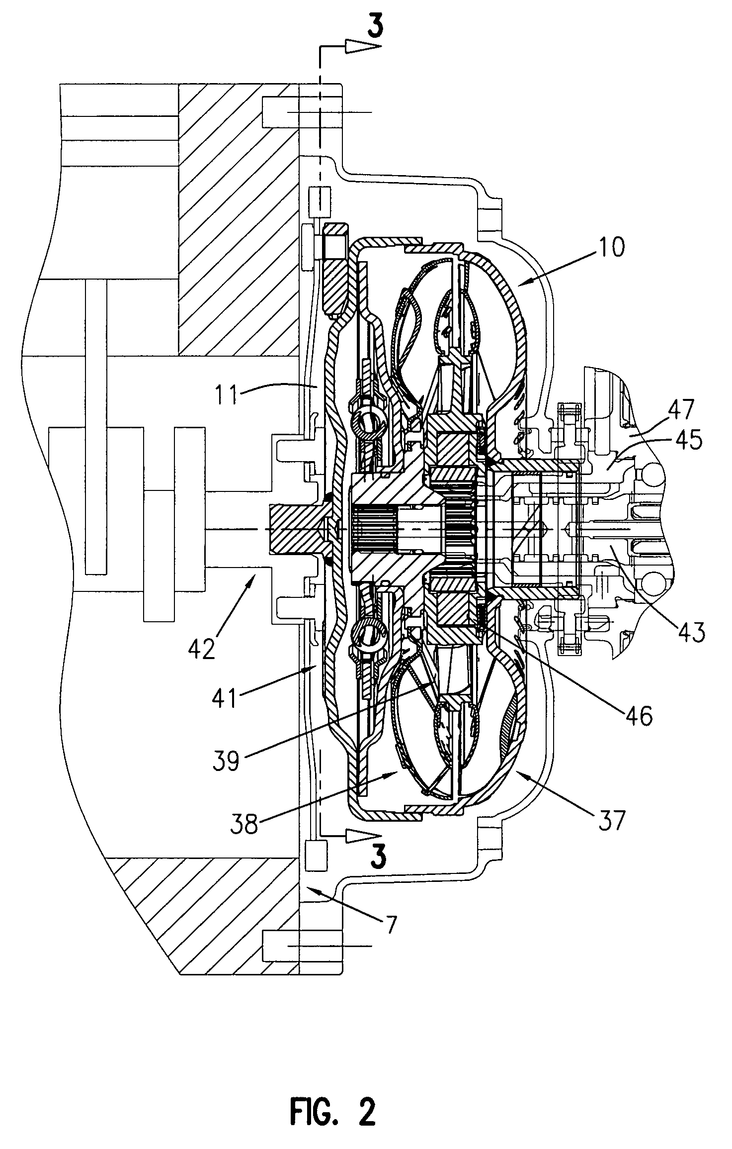 Hydrodynamic coupling device for hybrid vehicles