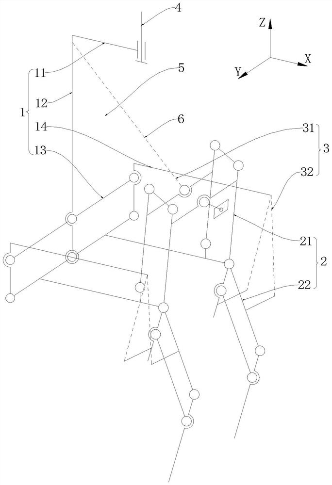 Exoskeleton type man-machine back frame system for astronaut micro-low gravity simulation