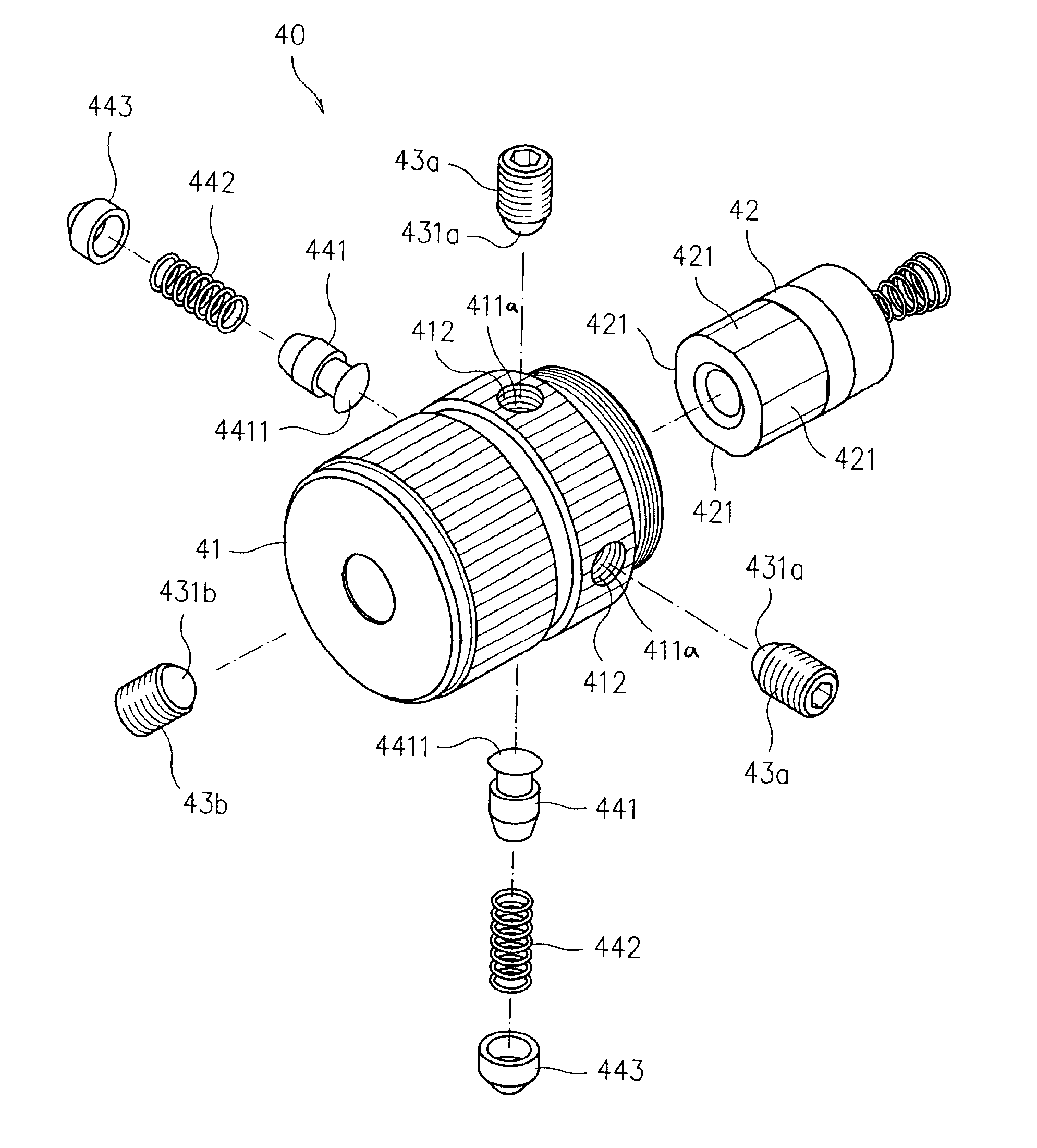 Position and adjustment device using laser module