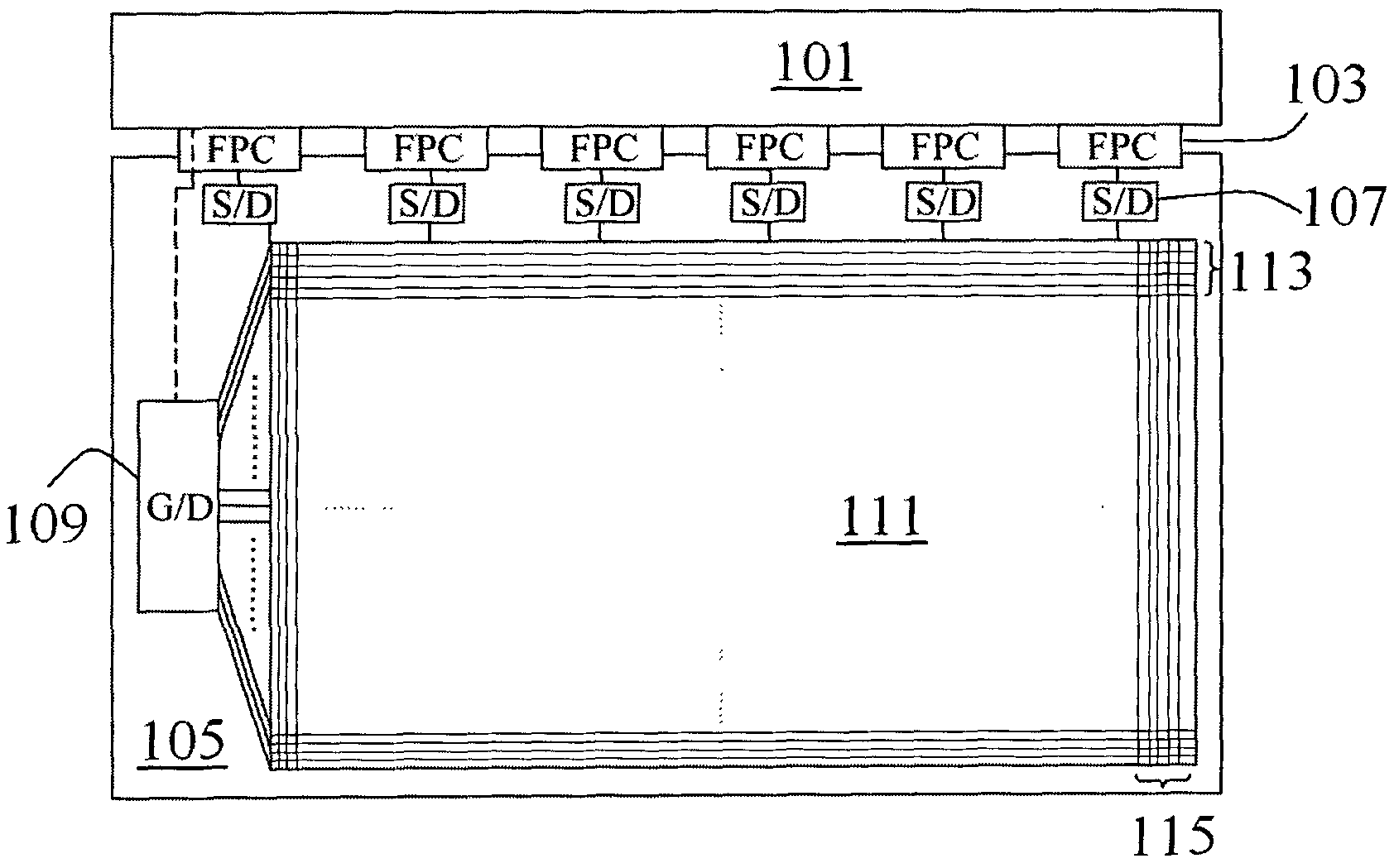 Method for eliminating bright and dark lines of liquid crystal display panel