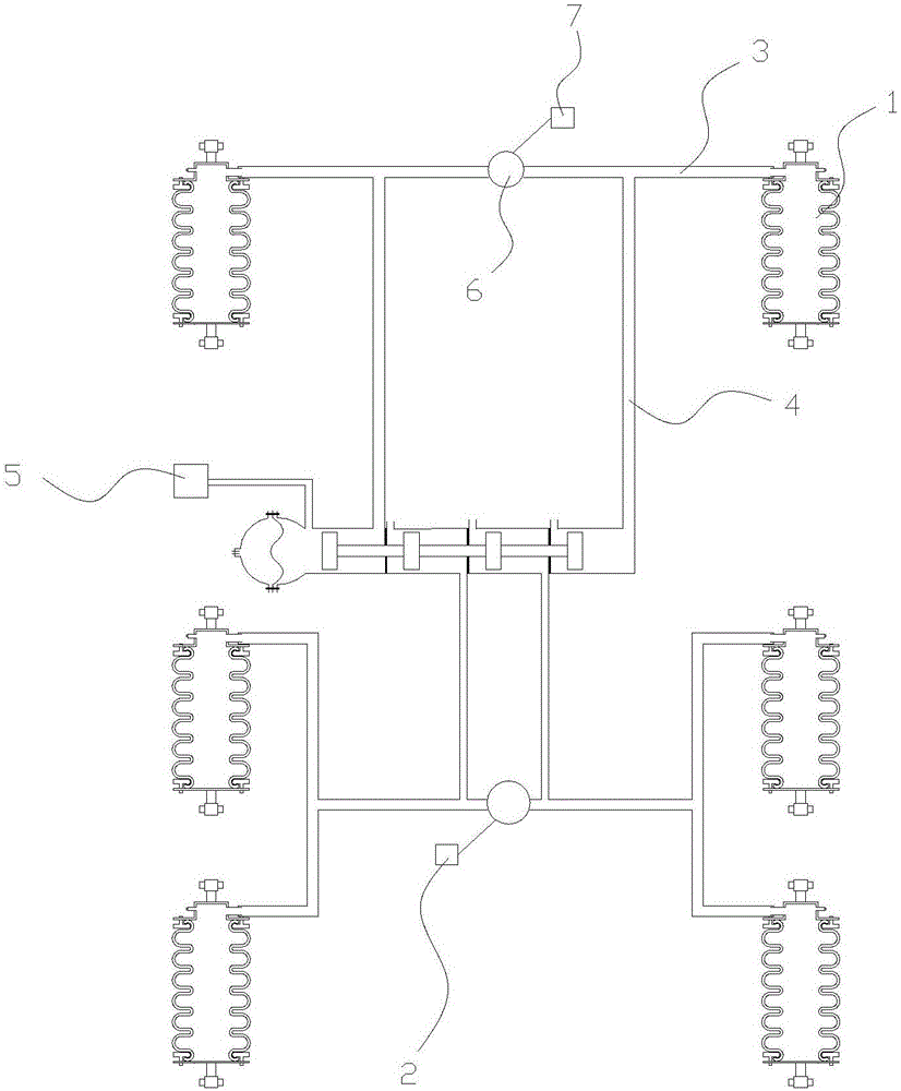 Multifunctional interconnected automobile suspension system