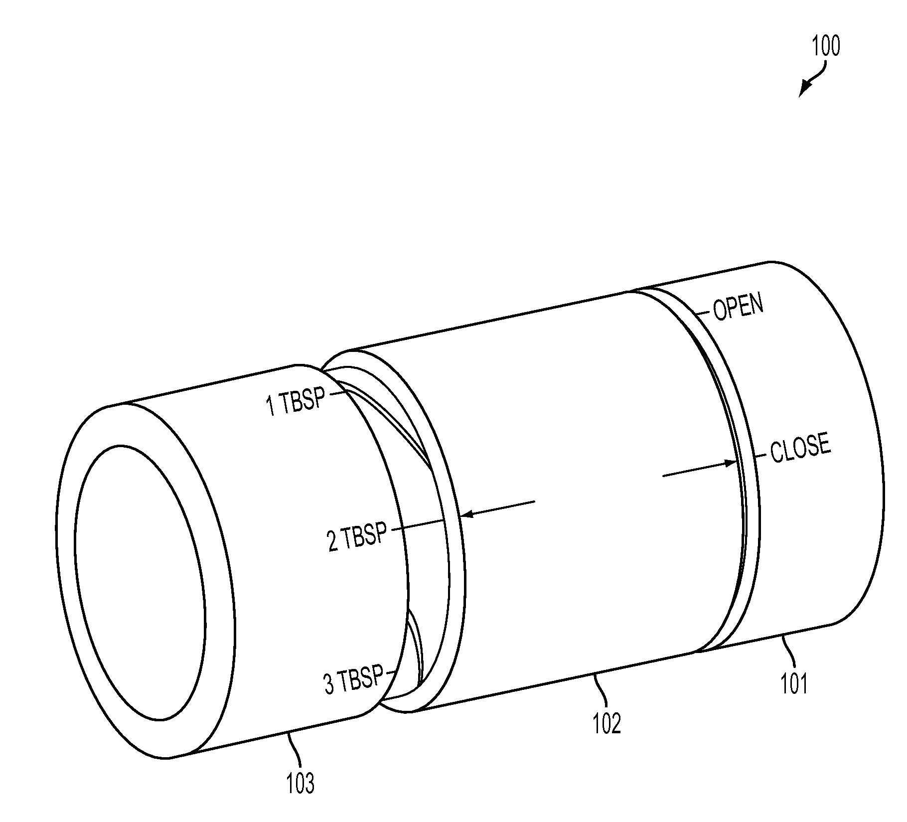 Metered dispenser and method of dispensing a measured amount of a substance