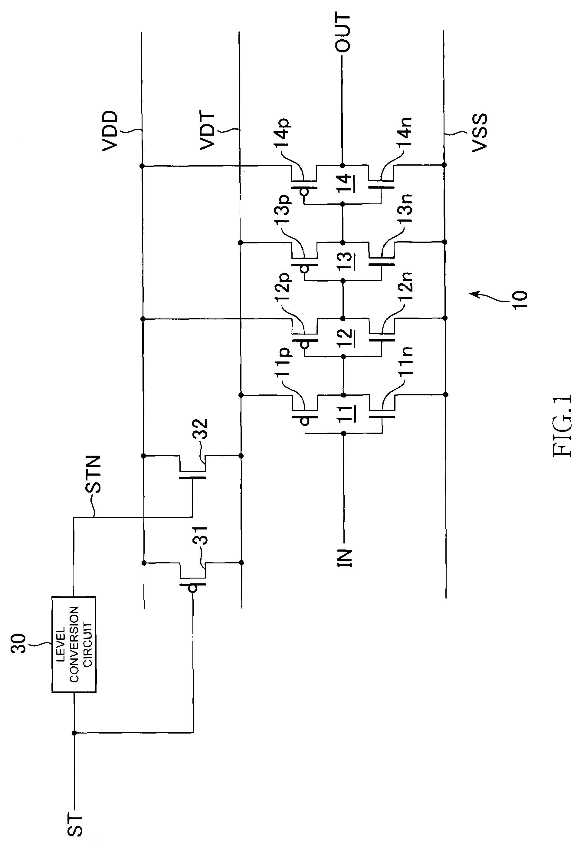 Semiconductor device having a pseudo power supply wiring