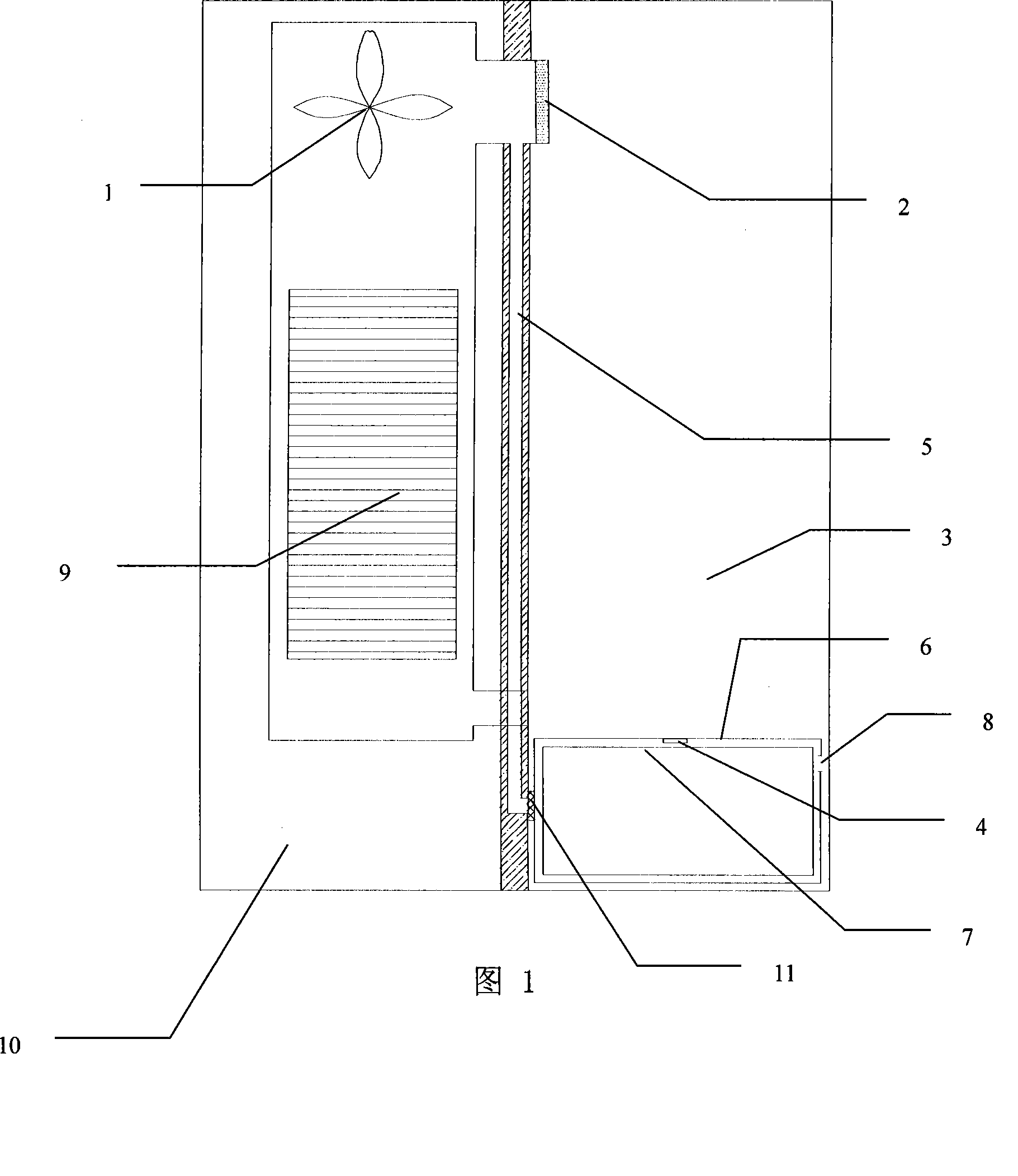 Improved refrigerator with temperature-variable room