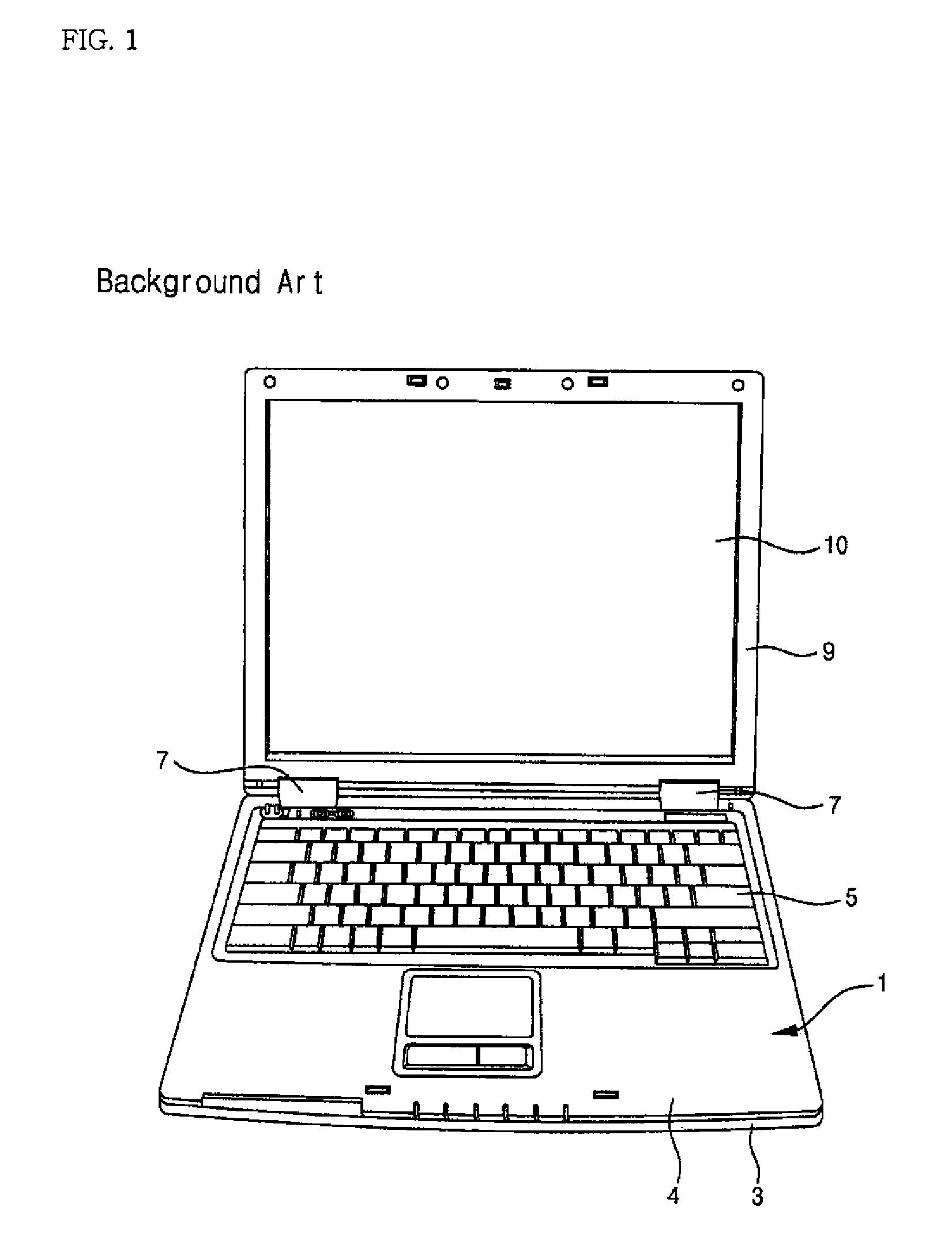 Hinge frame for portable computer and structure for mounting the same