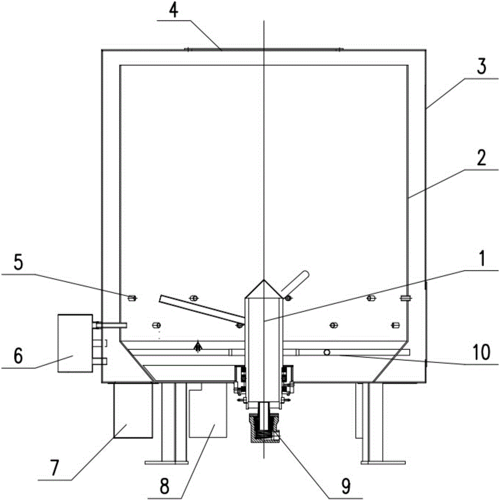 Magnetization cracking device with stirring mechanism