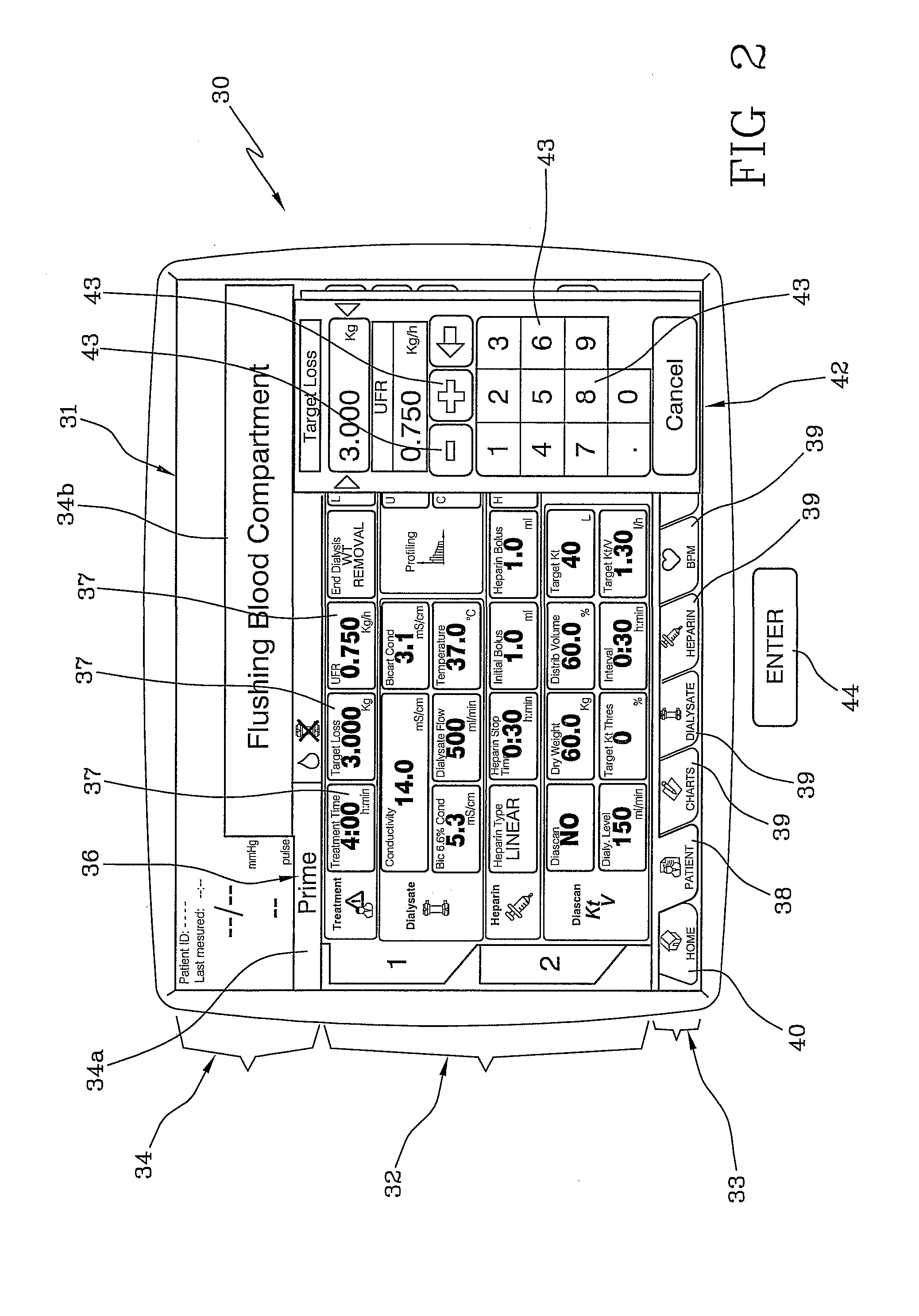 Medical Apparatus and User Interface for a Medical Apparatus