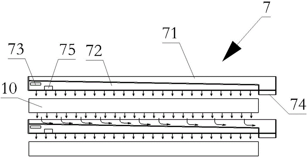 Gravity-based oil spraying distribution method and oil spraying separation apparatus