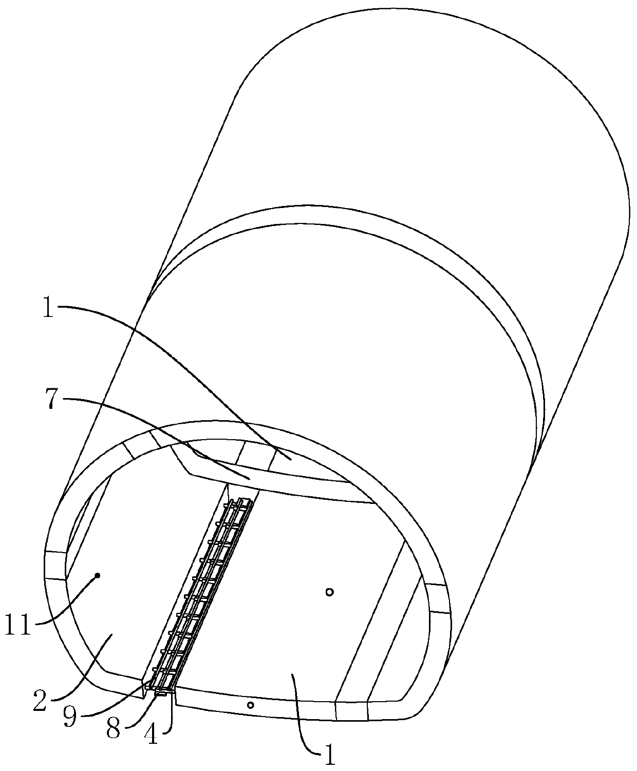 Tunnel secondary lining structure and construction method thereof