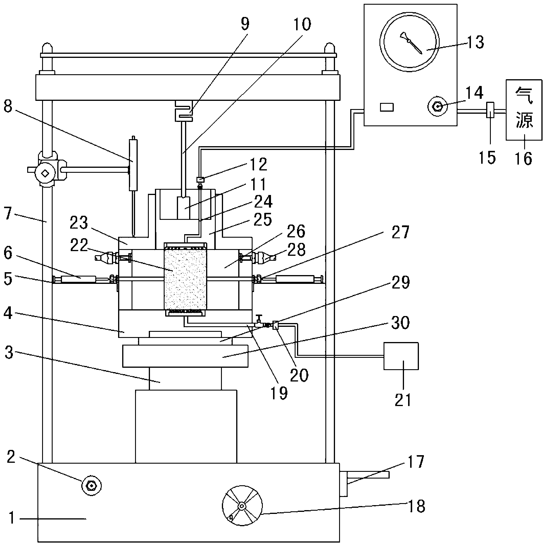 True triaxial apparatus of unsaturated soil