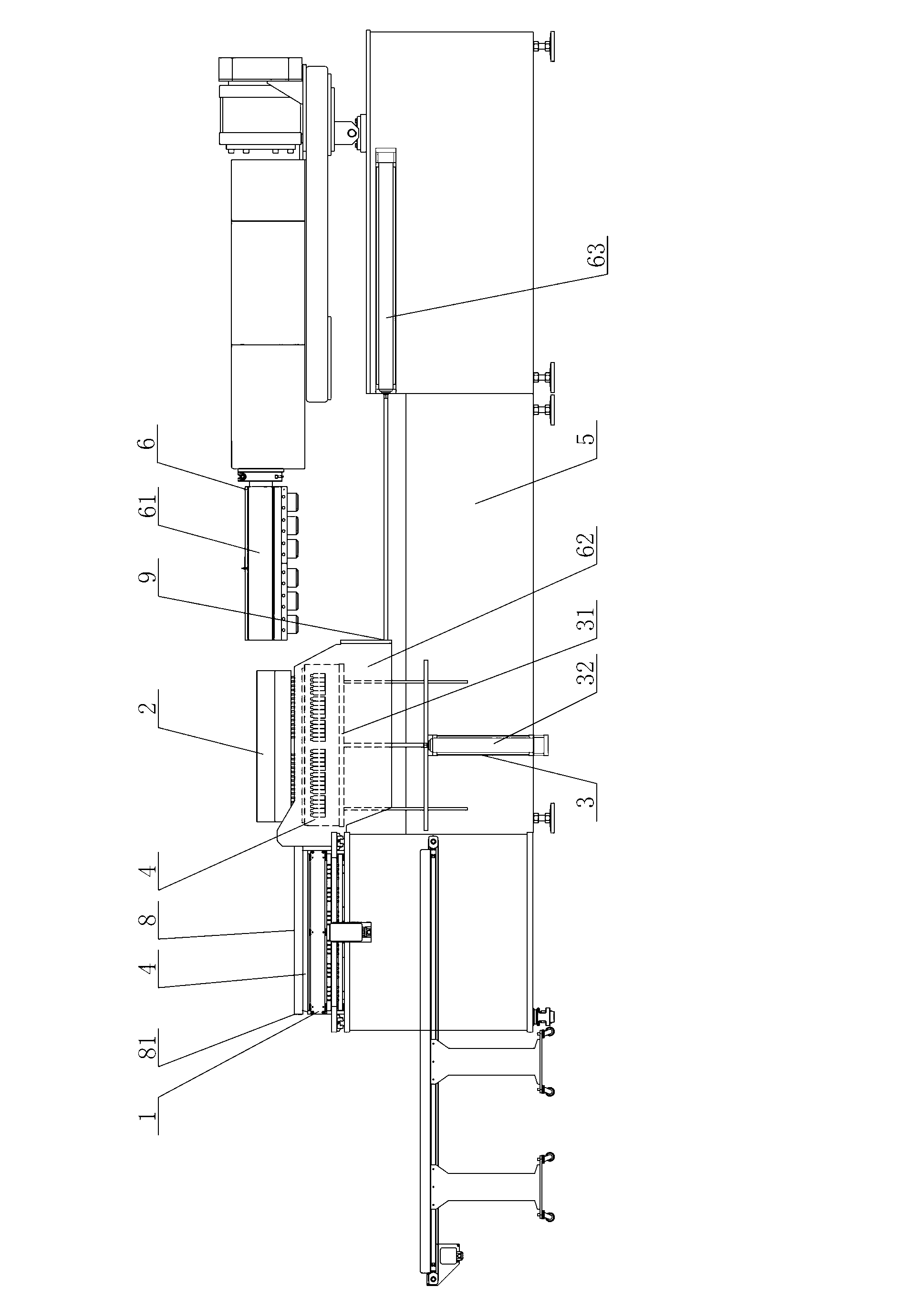 Blowing, filling and sealing integrated machine for plastic ampoule