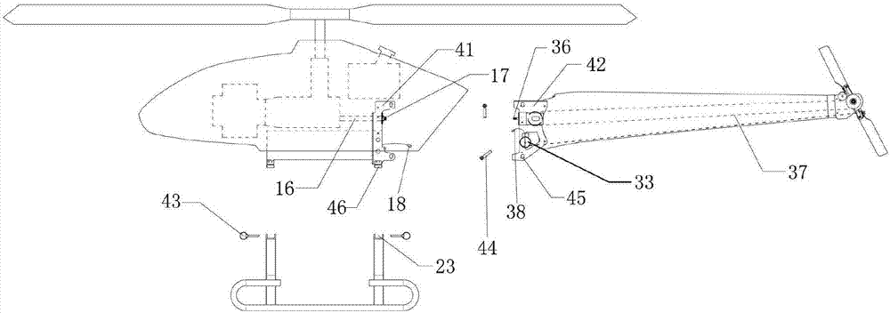 Modularization fast-disassembly type unmanned helicopter