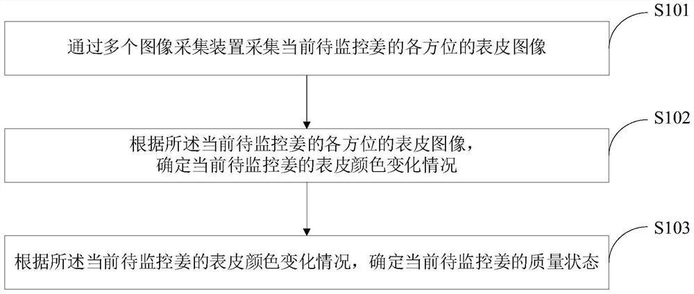 Intelligent image processing method for monitoring quality state of ginger