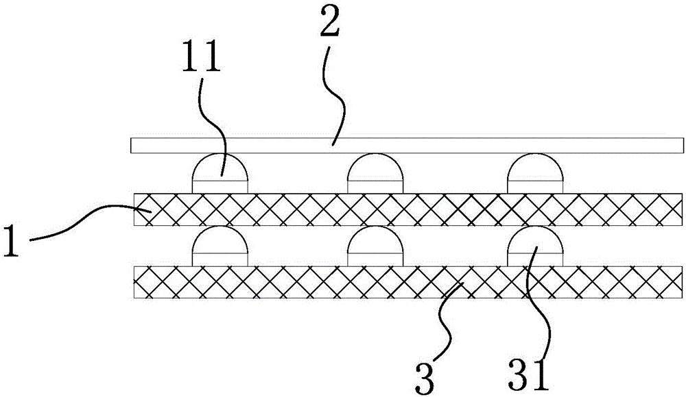 Three-layer knitted composite fabric and production technology thereof