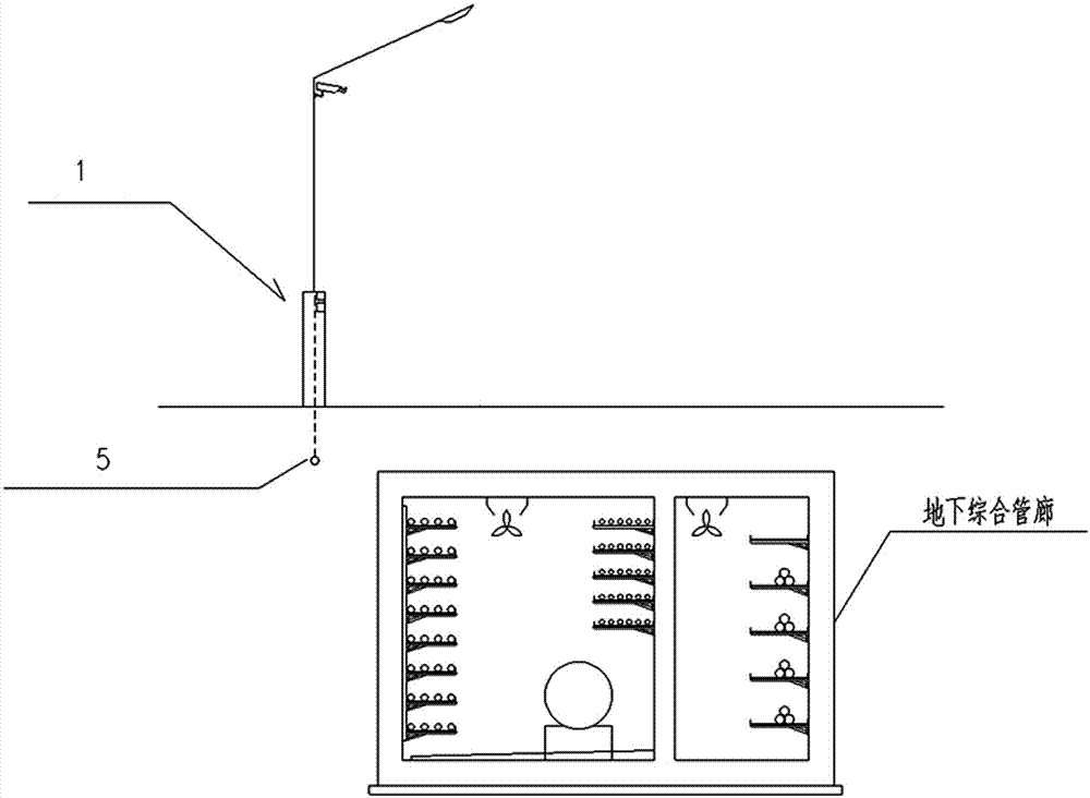 Smart street lamp with additional space temperature monitoring function