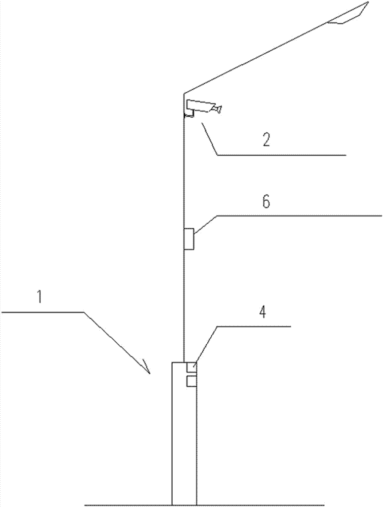 Smart street lamp with additional space temperature monitoring function