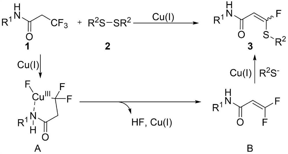 Method for synthesizing alpha-fluorinated thioacrylamide derivative