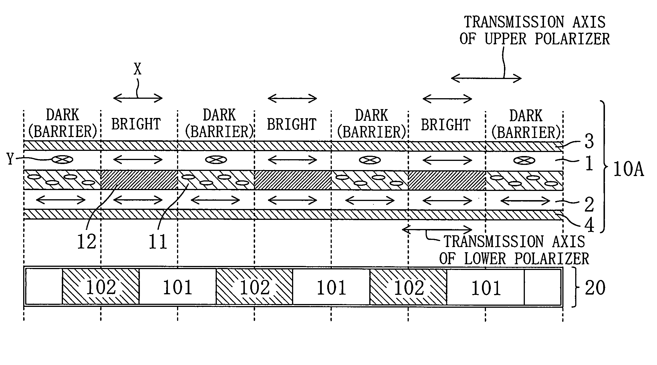 Parallax barrier element, method of producing the same, and display device