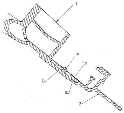 The installation structure of the car sunroof rear drain and the sunroof glass chute