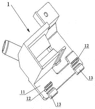 The installation structure of the car sunroof rear drain and the sunroof glass chute