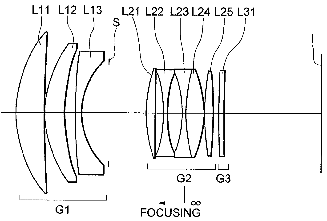 Optical system, method for focusing, and imaging apparatus equipped therewith