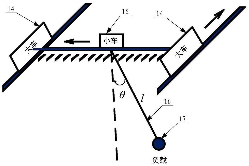 Open-loop anti-swing control device for bridge crane and time delay filter