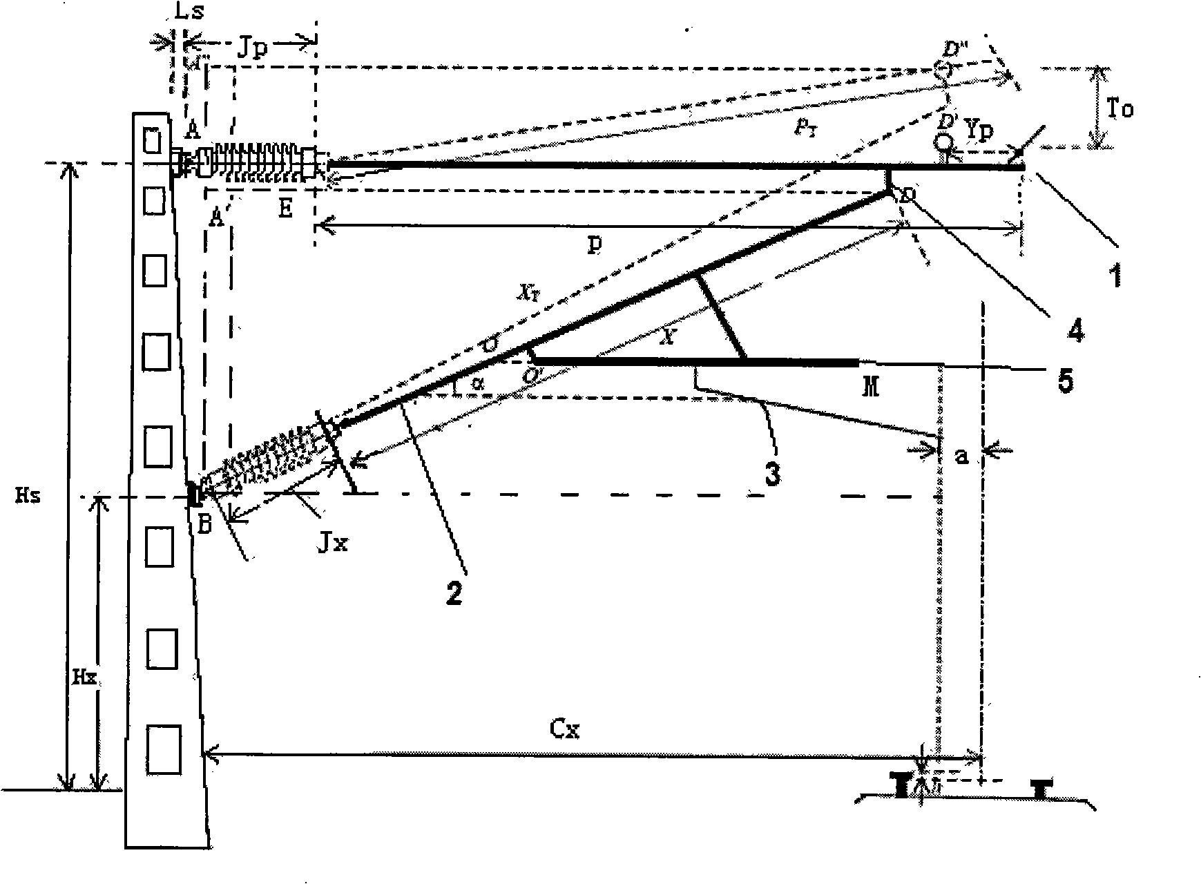 Method for calculating and installing high-speed rail electrification catenary wrist-arm