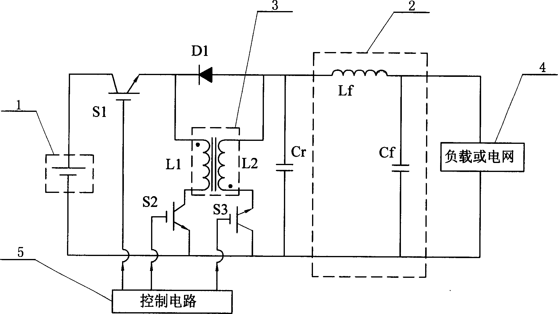 Tri-switch single-stage voltage boosting/reducing inverter