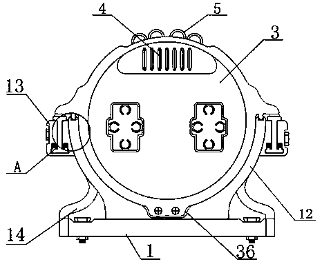 Protection assembly structure and method of switched reluctance motor for bullet train