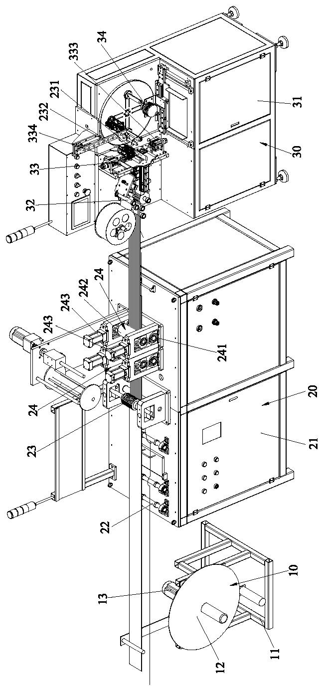 A Velcro automatic winding machine