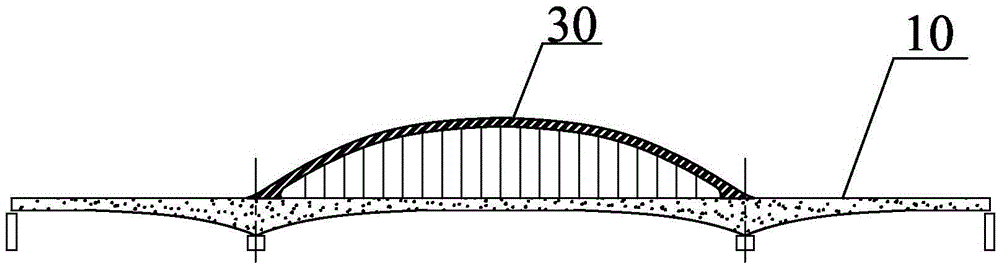Continuous girder-arch composite bridge with fish-spine structure