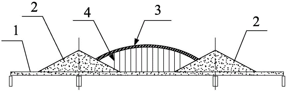 Continuous girder-arch composite bridge with fish-spine structure