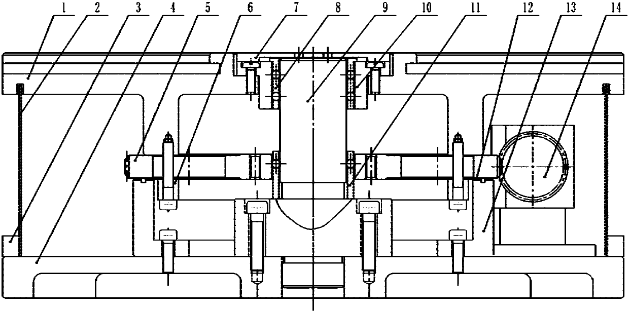 Precise indexing table based on transmission of high-precision helical standard gear and worm and assembling method