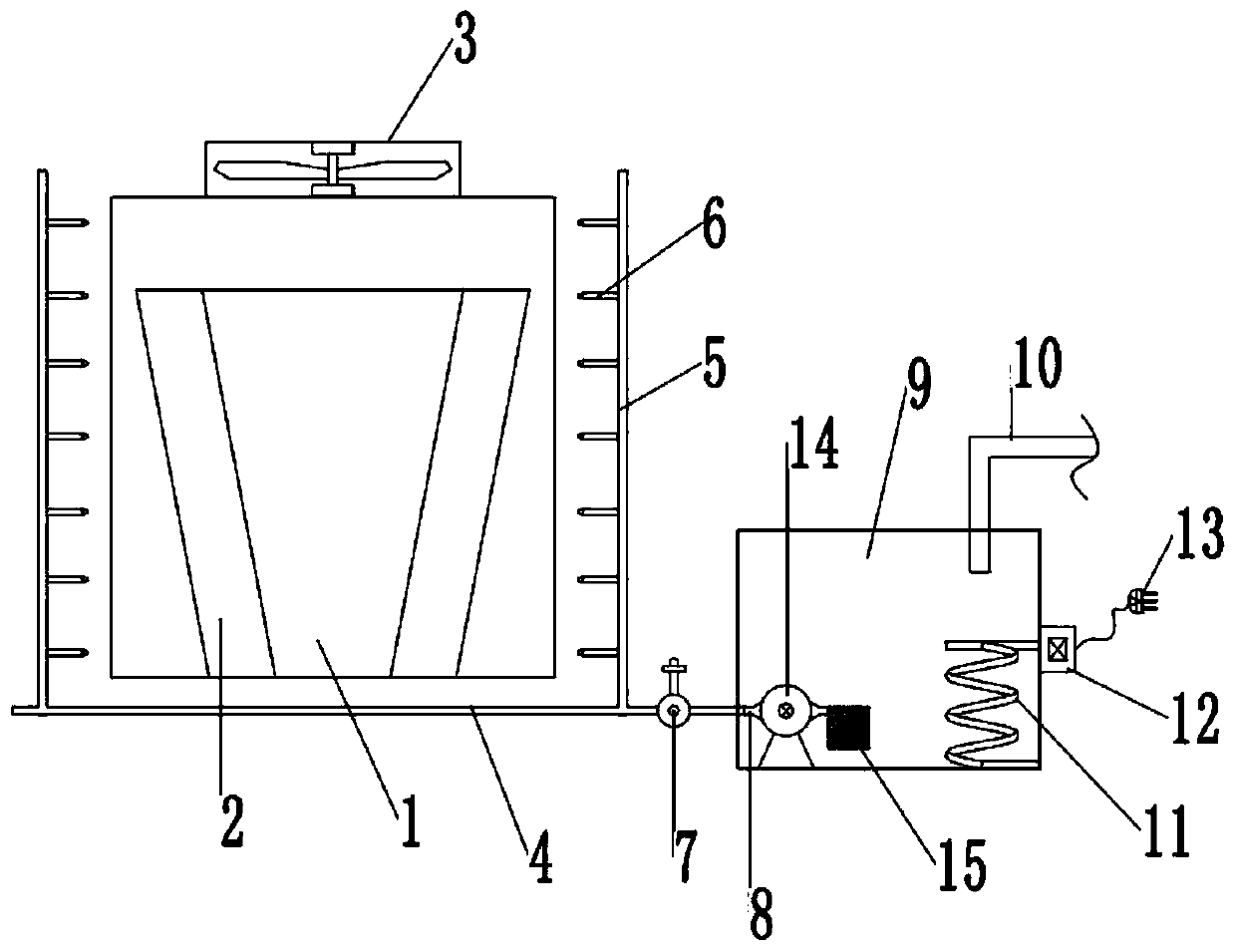 Cooling tower deicing device system