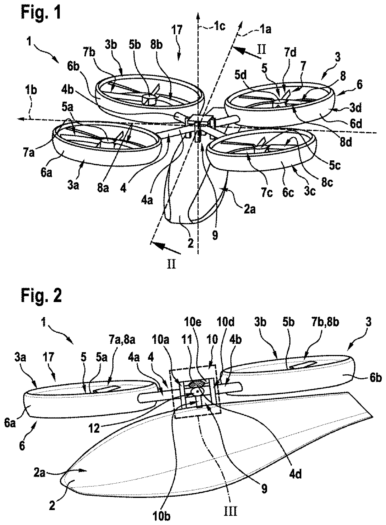 Multirotor aircraft with an airframe and a thrust producing units arrangement