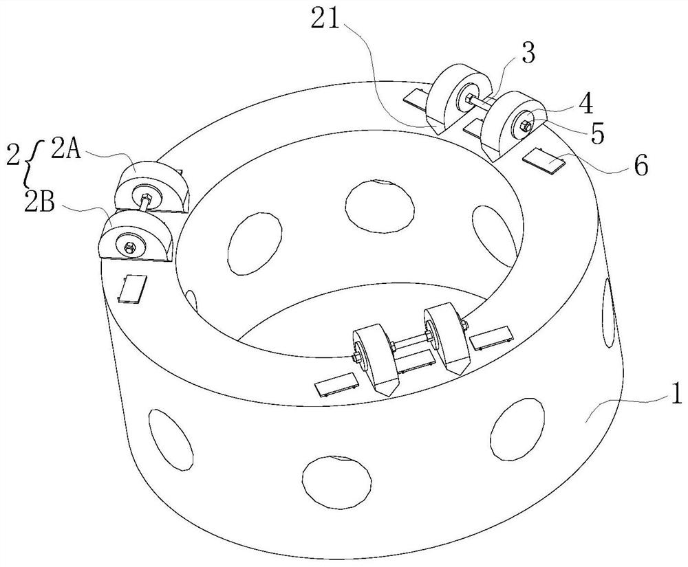 Converter backing ring body lug fixing assembly welding structure and welding process